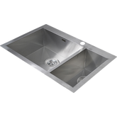 745x470mm Handmade Stainless Steel Topmount Kitchen Sink with Waste