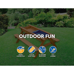 Sand & Water Wooden Picnic Table