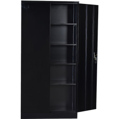 Two-Door Shelf Office Gym Filing Storage Locker Cabinet Safe