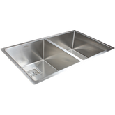 835x505mm Handmade 1.5mm Stainless Steel Undermount / Topmount Kitchen Sink with Square Waste
