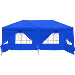 3x6m Gazebo Outdoor Marquee Tent Canopy Blue