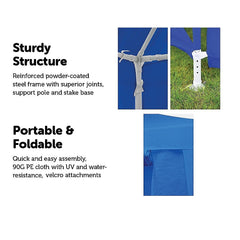 3x6m Gazebo Outdoor Marquee Tent Canopy Blue