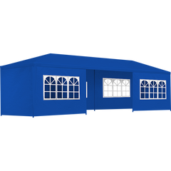 3x9m Wedding Outdoor Gazebo Marquee Tent Canopy Blue