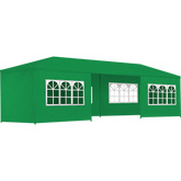 3x9m Wedding Outdoor Gazebo Marquee Tent Canopy Green