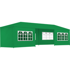 3x9m Wedding Outdoor Gazebo Marquee Tent Canopy Green