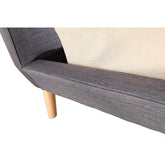 Double Linen Fabric Deluxe Bed Frame Grey