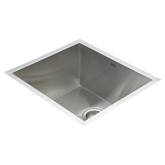 510x450mm Handmade Stainless Steel Undermount / Topmount Kitchen Laundry Sink with Waste