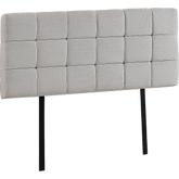 Linen Fabric Double Bed Deluxe Headboard Bedhead - Beige