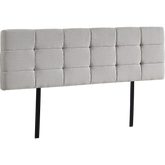 Linen Fabric King Bed Deluxe Headboard Bedhead - Beige