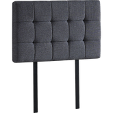Linen Fabric Single Bed Deluxe Headboard Bedhead - Grey