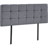 Linen Fabric Double Bed Deluxe Headboard Bedhead - Grey