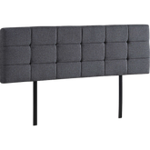 Linen Fabric King Bed Deluxe Headboard Bedhead - Grey