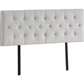 Linen Fabric Queen Bed Deluxe Headboard Bedhead - Beige