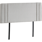 Linen Fabric Double Bed Deluxe Headboard Bedhead - Beige