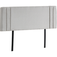 Linen Fabric Queen Bed Deluxe Headboard Bedhead - Beige
