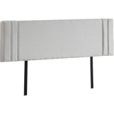 Linen Fabric King Bed Deluxe Headboard Bedhead - Beige