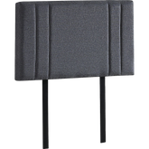 Linen Fabric Single Bed Deluxe Headboard Bedhead - Grey