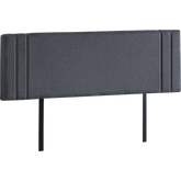 Linen Fabric King Bed Deluxe Headboard Bedhead - Grey