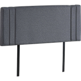 Linen Fabric Double Bed Deluxe Headboard Bedhead - Grey