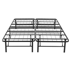 Queen Folding Metal Bed Frame Storage Platform Mattress Base