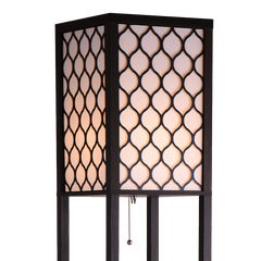 Shelf Floor Lamp - Shade Diffused Light Source with Open-Box Shelves