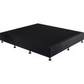 Palermo King Ensemble Bed Base Midnight Black Linen Fabric