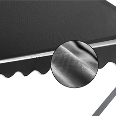 Retractable Fixed Pivot Arm Window Awning Patio Garden Blinds 2.4m x 2.1m Grey