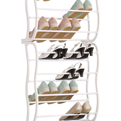 36 Pair Shoe Holder Organiser Over The Door Hanging Shelf Rack Storage Hook