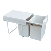 Pull Out Bin Kitchen Double Dual Slide Garbage Rubbish Waste 2X20L