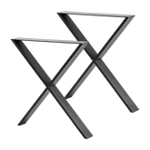 X Shaped Table Bench Desk Legs Retro Industrial Design Fully Welded