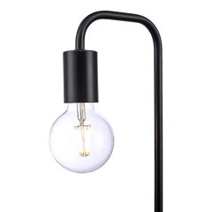 Modern Table lamp Desk Light Timber Base Bedside Bedroom Black