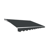 Outdoor Folding Arm Awning Retractable Sunshade Canopy Grey 4.0m x 3.0m