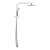 WELS 8" Rain Shower Head Set Square Dual Heads Faucet High Pressure Hand Held