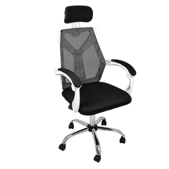 Office Chair Gaming Computer Chairs Mesh Back Foam Seat - White