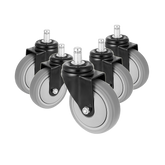 5x Office Chair Caster Wheels Set Heavy Duty & Safe for All Floors w/Universal Fit