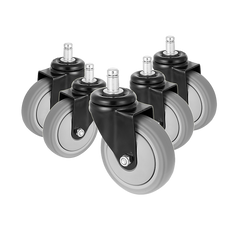 5x Office Chair Caster Wheels Set Heavy Duty & Safe for All Floors w/Universal Fit