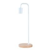 Modern Table lamp Desk Light Timber Base Bedside Bedroom White