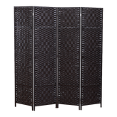 4 Panel Room Divider Screen Privacy Rattan Dividers Stand Fold