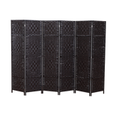 6 Panel Room Divider Screen Privacy Rattan Dividers Stand Fold