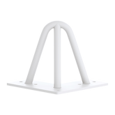 Set of 4 Industrial 3-Rod Retro Table Legs 12mm Steel Bench Desk - 11cm White