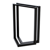 V Shaped Table Bench Desk Legs Retro Industrial Design Fully Welded - Black