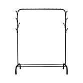 Closet Organizer Metal Garment Rack Portable Clothes Hanger Storage Shoes Rack Black