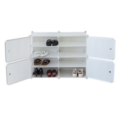 White Cube DIY Shoe Cabinet Rack Storage Portable Stackable Organiser Stand