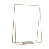Gold Clothing Retail Shop Commercial Garment Display Rack
