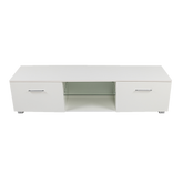 TV Cabinet Entertainment Unit Stand High Gloss Storage Shelf 140cm White