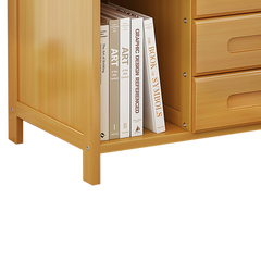 Bamboo Bedside Table Nightstand Storage Bedroom Sofa Side Stand