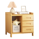 Bamboo Bedside Table Nightstand Storage Bedroom Sofa Side Stand