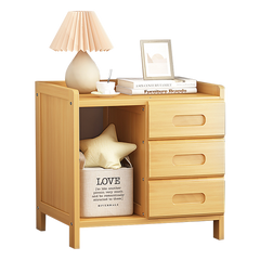 Bamboo Bedside Table Nightstand Storage Bedroom Sofa Side Stand