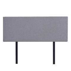 Linen Fabric Double Bed Deluxe Headboard Bedhead - Slate Ash