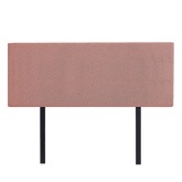 Linen Fabric Queen Bed Deluxe Headboard Bedhead - Pearl Copper Brown